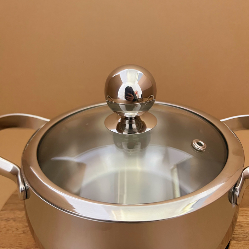 304 stainless steel steamer, household thickened cooking and steaming integrated gas stove, induction cooker, double-layer steamer, cooking and soup pot details Picture