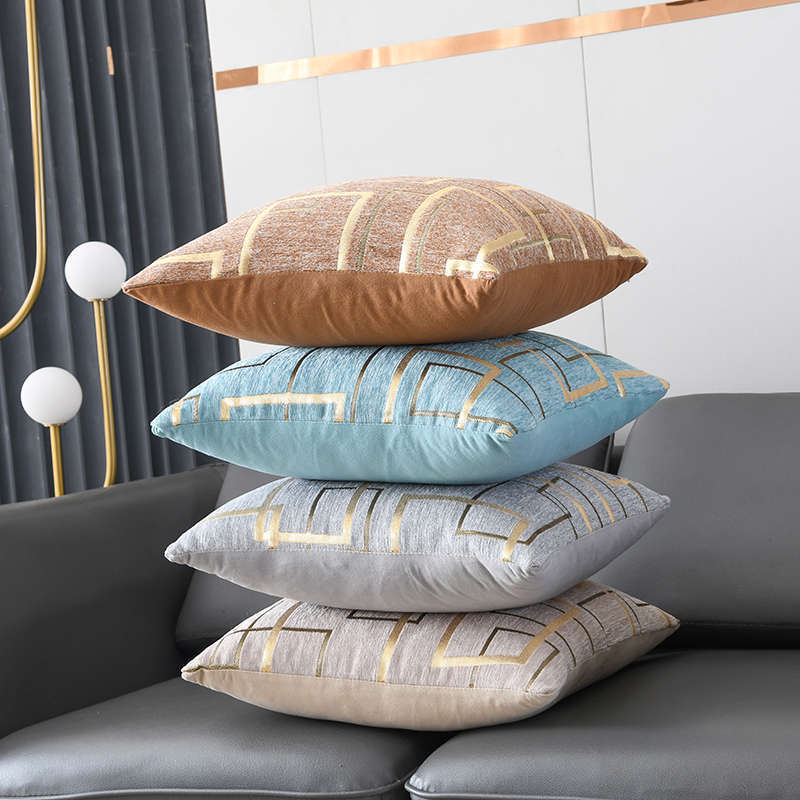 Chenille Stylish pillowcase, living room cushion, office lumbar support pillow, headboard backrest details Picture