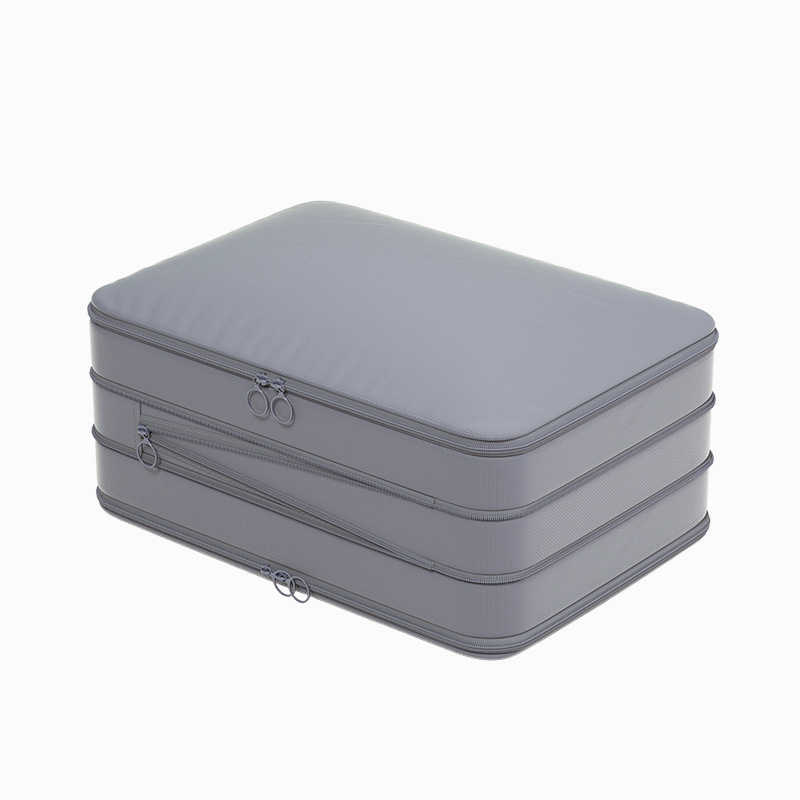 仿记忆布三层压缩袋大号旅行衣服分装收纳袋出差搬家用伸缩行李袋