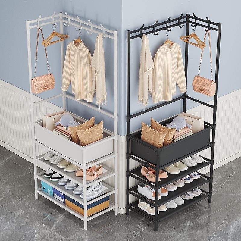 Shoe rack, coat rack, multi-layer simple dust-proof household dormitory rental room storage shoe cabinet 2023 bestseller details Picture