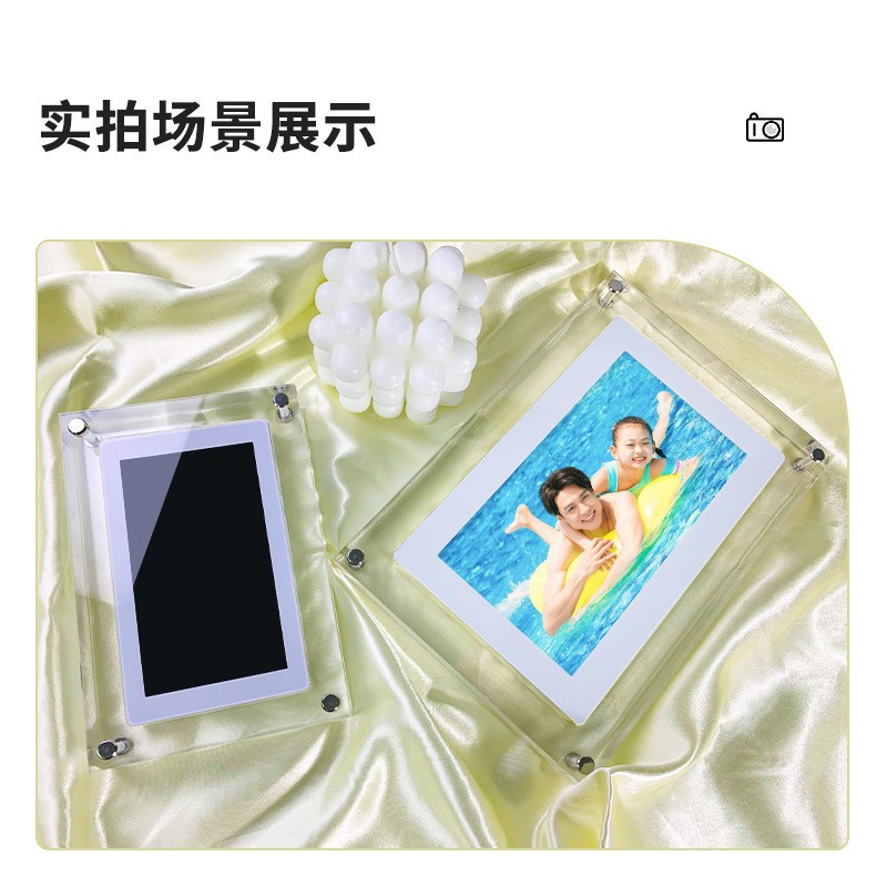 Cross-border 5-inch transparent acrylic digital photo frame IPS high-definition electronic photo album intelligent photo album advertising machine manufacturer Specification image