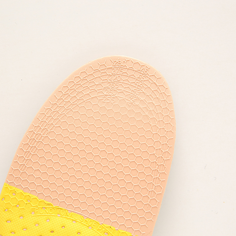 Arch correction insoles for men and women, shock-absorbing and sweat-absorbing for sports, flat foot correction, support for sports and running insoles Specification drawing