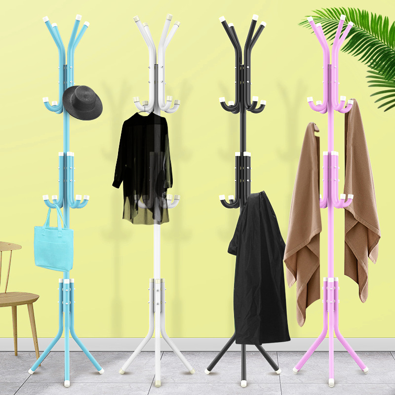 Household clothes hanger, floor-standing clothes rack, bedroom coat rack, simple multi-functional clothes rack, bag rack manufacturer