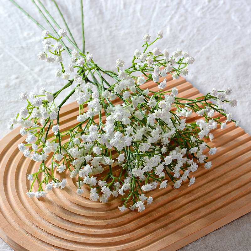 Artificial baby's breath soft rubber single baby's breath artificial flower wedding decoration hand-held plastic artificial flower