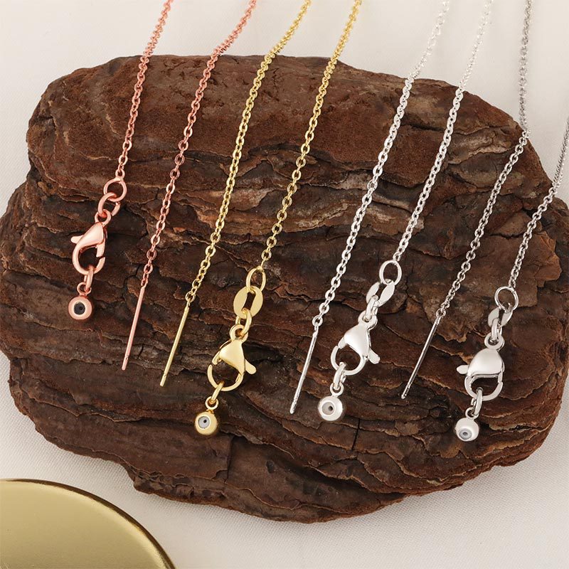 All-purpose necklace for women diy threading, versatile real gold O-shaped chain necklace, adjustable bead threading necklace, wholesale in stock Application Scenario