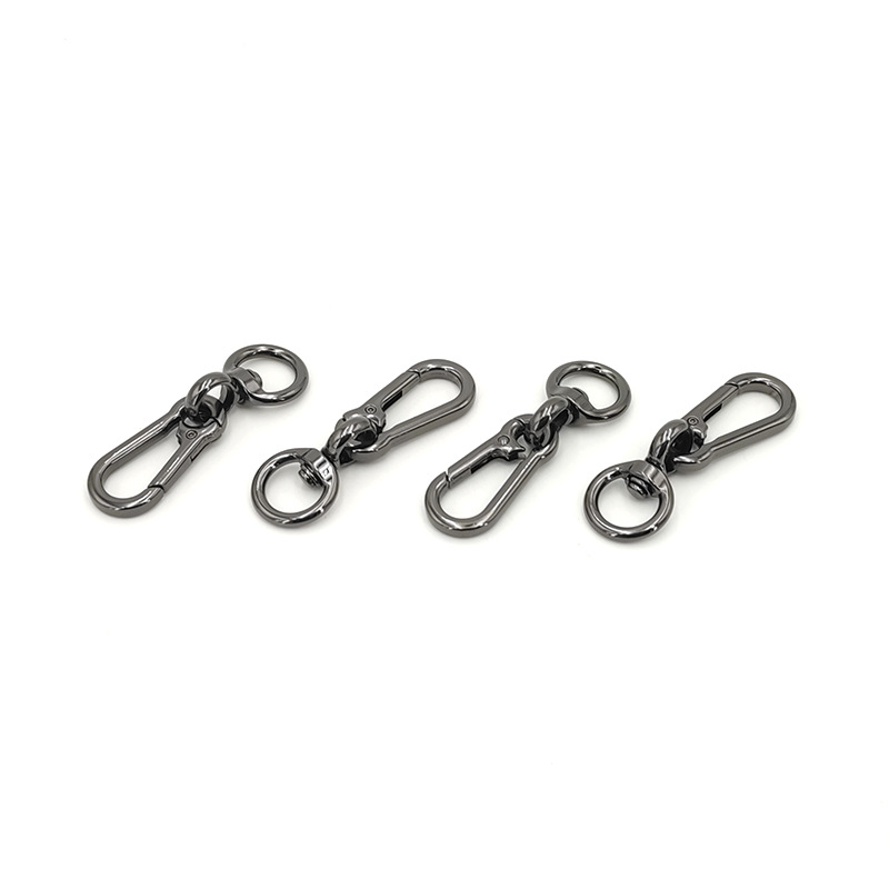 The mobile phone lanyard hook hook clock can be equipped with screws, metal spring loops, keychains for loading onto vehicles, and alloy hook hooks Item Picture