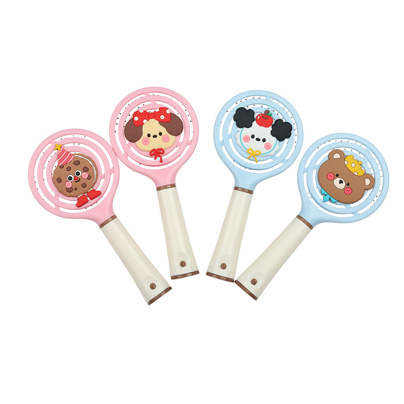 The new small-sized cartoon hollowed-out ribs comb from Baihe is cute, portable and a mini handheld hair massage comb with multiple colors and patterns Item Picture