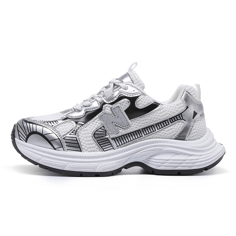 Dad shoes for women, Spring 2025 new Style bestsellers, thick-soled, height-increasing, retro, versatile, color-blocked, breathable, sporty and casual shoes Item Picture