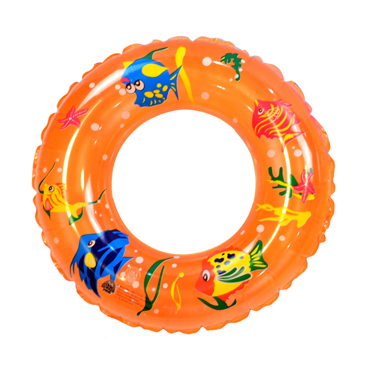 Wholesale of new children's inflatable swimming rings, transparent Marine fish swimming rings, PVC life buoys and armpit rings from Hongyu Item Picture