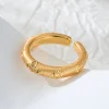 Retro court-style gold brushed petal open ring, copper alloy real gold electroplated with zircon adjustable ring Application Scenario