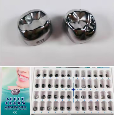 Cross-border exclusive dental crowns, stainless steel crowns for protecting teeth, English packaging, multiple specifications of orthodontic crowns Application Scenario