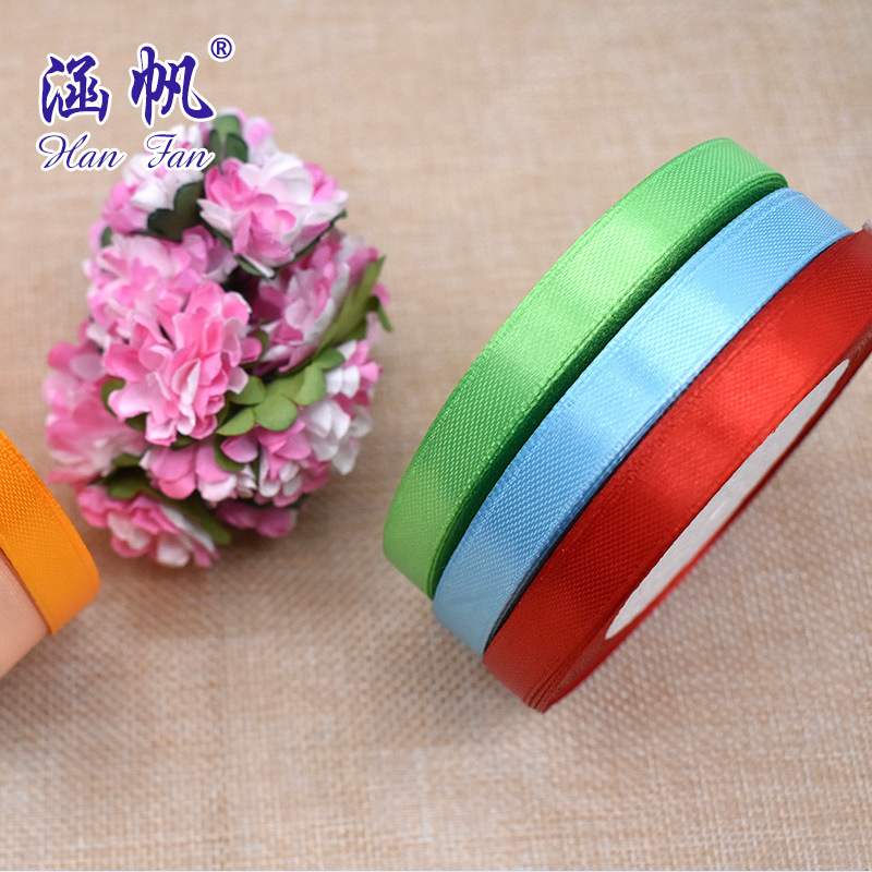 Factory stock DIY decorative ribbons, 1CM wide ribbons, ribbon gift packaging, wedding hand-held bouquets, binding ribbons, webbing Specification image