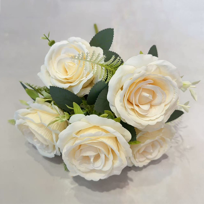 4公分玫瑰花头/玫瑰/花杆/竹木/电镀玫瑰花产品图