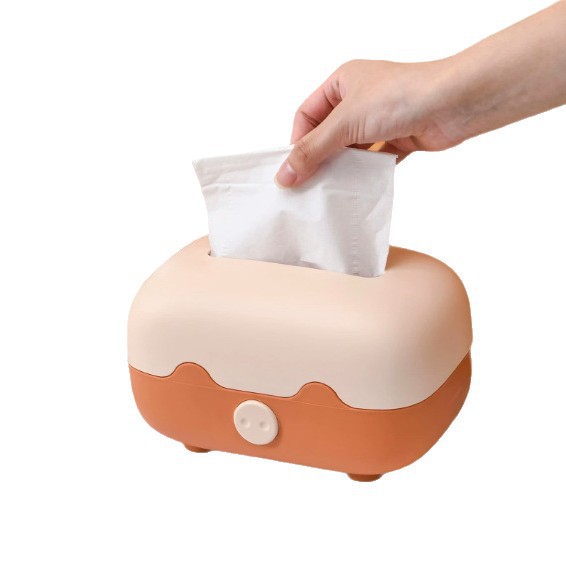 Cute and adorable little pig tissue box, tissue box, home living room napkin box, desktop tissue storage box, tissue storage Item Picture