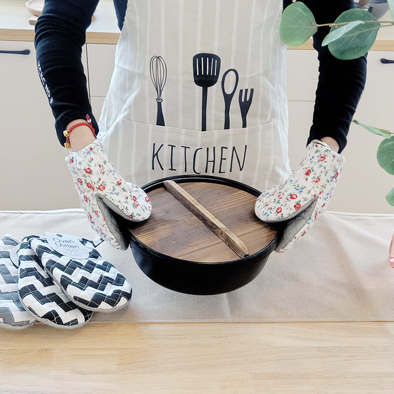 Original imported Japanese kitchen gloves and microwave heat-resistant hand covers Specification image