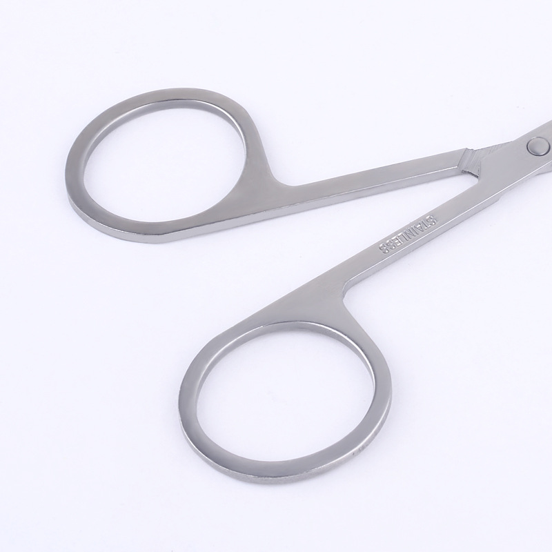 Manzilin beauty and makeup tools, stainless steel mirror light small scissors, nail clippers, straightening head and nose hair clippers, multi-functional Specification image