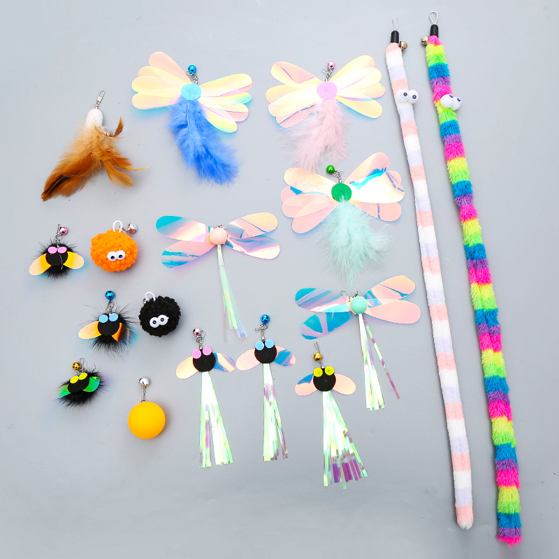 A collection of Amazon's best-selling pet products, including feather cat toys, replacement heads, fairy sticks, and self-entertaining cat toys details Picture