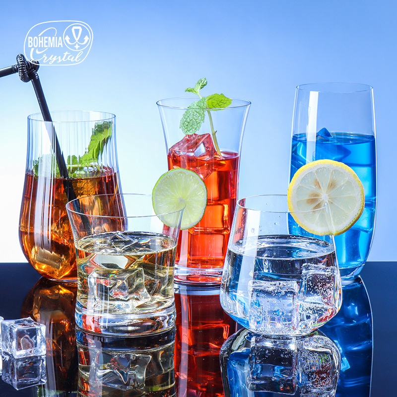Czech imported water cups, crystal cups, large-capacity beer mugs, summer juice cups, beverage glass cups, and high-appearation-level tea cups details Picture