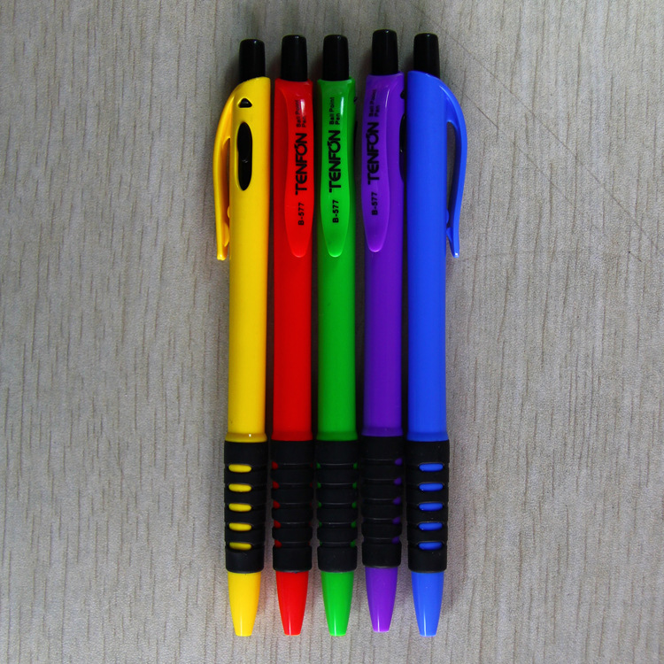 Tianfeng 577 Jumping Plastic Ballpoint Pen, colored side-jumping pen, 0.7MM Ballpoint pen full figure