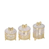 Cross-border gold electroplated candy jar three-piece set, living room dried fruit jar decorative item, electroplated candy jar Item Picture