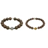 Factory direct sales: Moon-carved and star-cut natural medicinal fragrance and incense beads for couples, bracelets, gifts and accessories, suitable for both men and women Item Picture