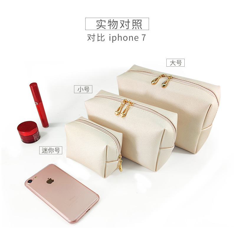 Wholesale of popular pu portable square waterproof and cute travel toiletry and storage bags for women in foreign trade details Picture