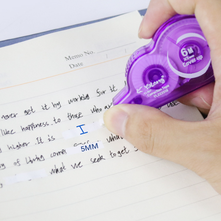 Yalong Cross-border Student Wholesale 6m correction tape for text correction stationery for students and offices Specification image