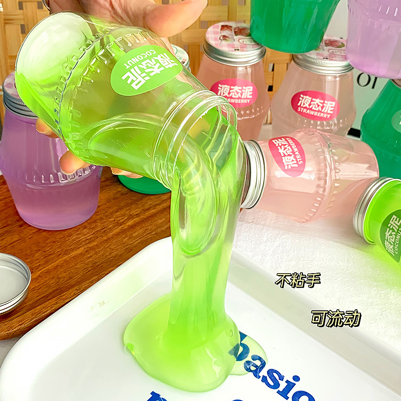 网红直播水晶泥解压起泡胶不粘手抱抱奶液态泥网红瓜尔胶摆摊玩具细节图