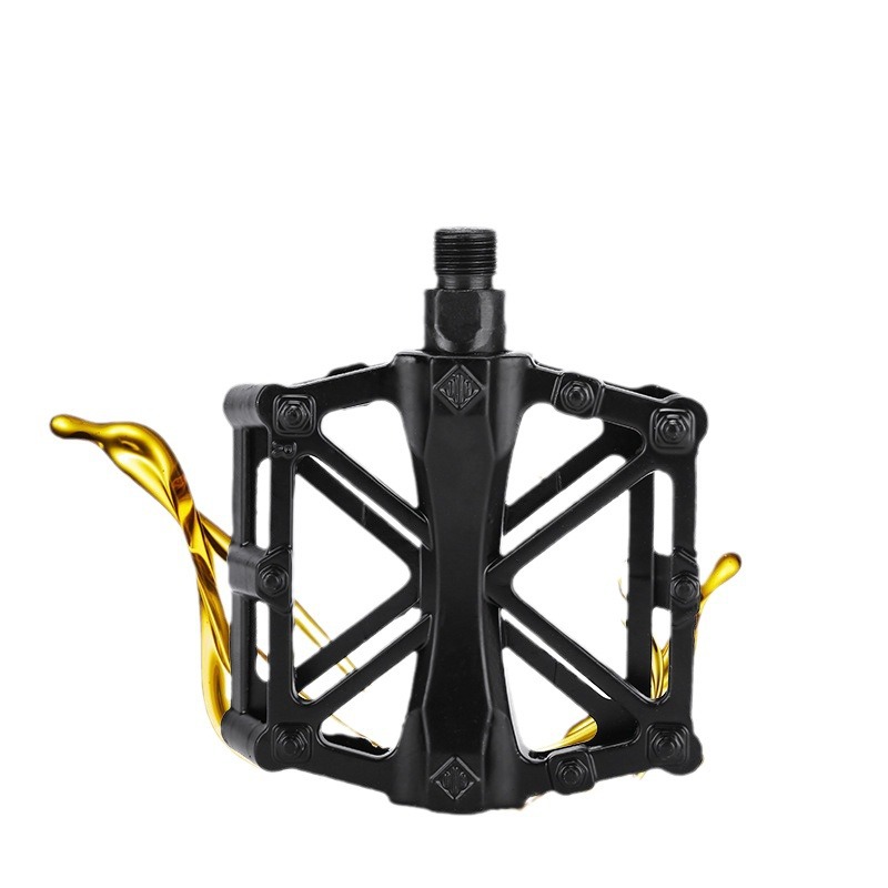 Cross-border aluminum alloy two-bearing pedals, bicycle bearing pedals, mountain bike aluminum alloy pedals, X-shaped pedals Item Picture