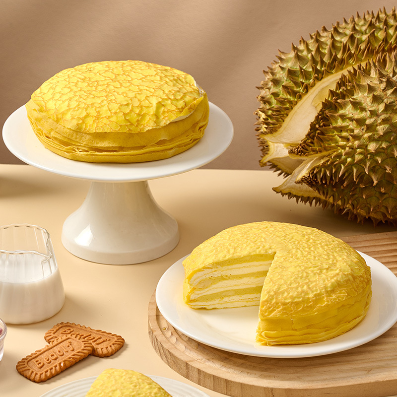 榴莲千层生日蛋糕动物奶油爆浆榴莲肉6英寸甜品网红零食一件代发产品图