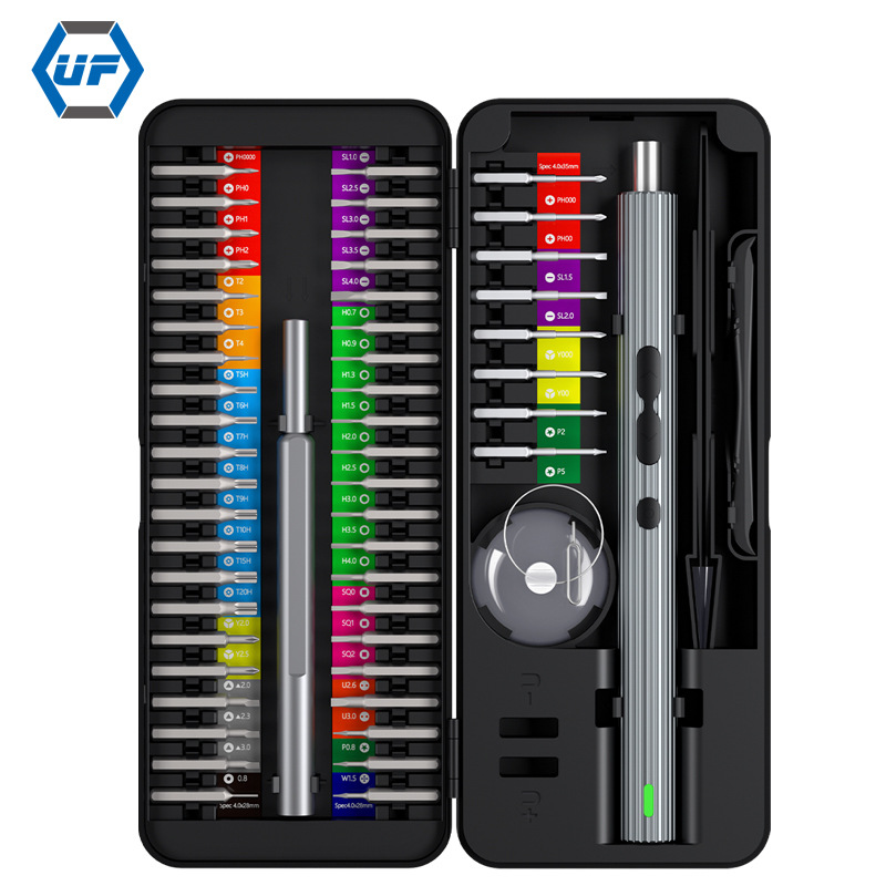 New cross-border 58-in-1 dual-handle USB mini precision rechargeable electric screwdriver set, electric screwdriver tools