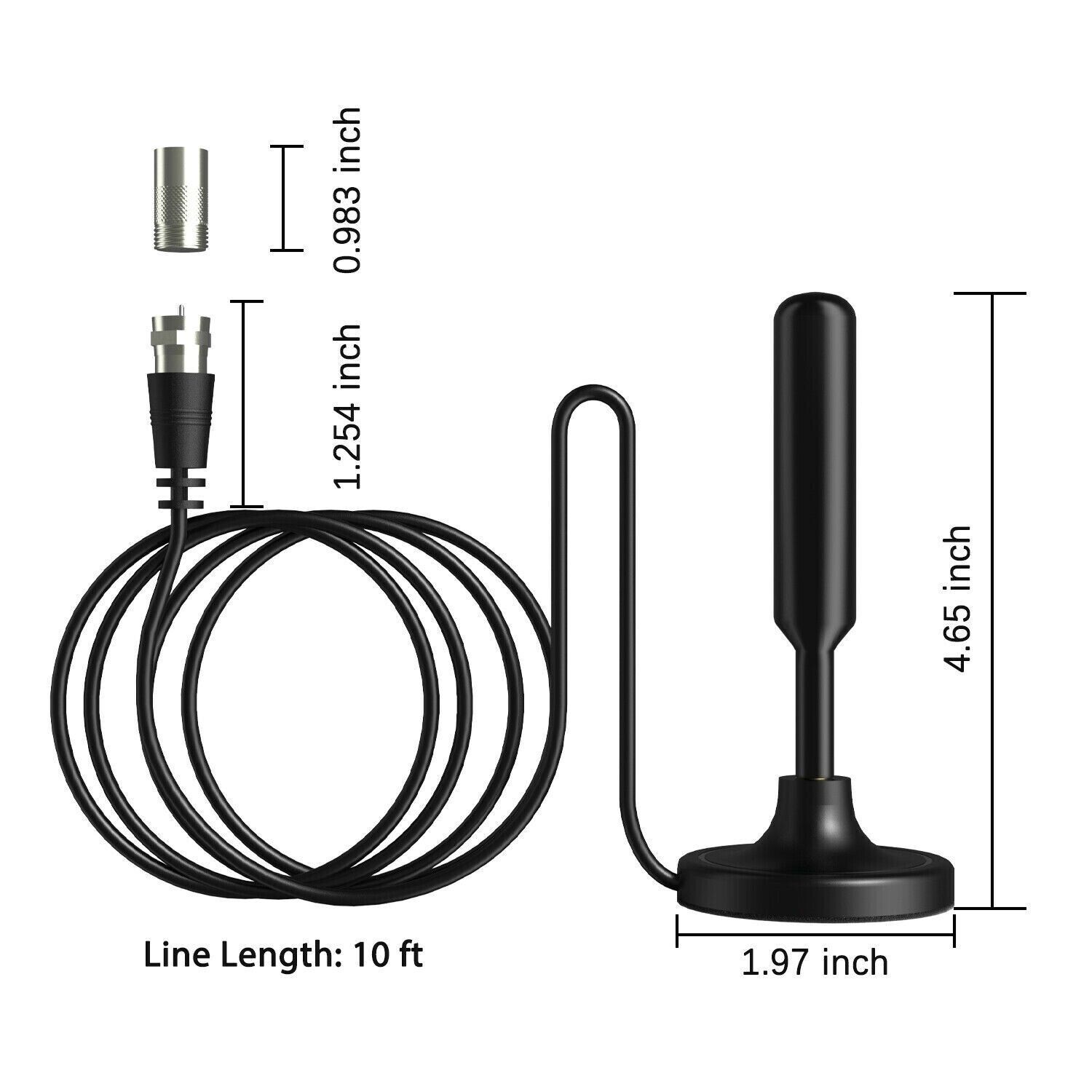 Cross-border bestseller TV antenna UHF/VHF indoor high-definition digital terrestrial wave DVB-T2 antenna receiver