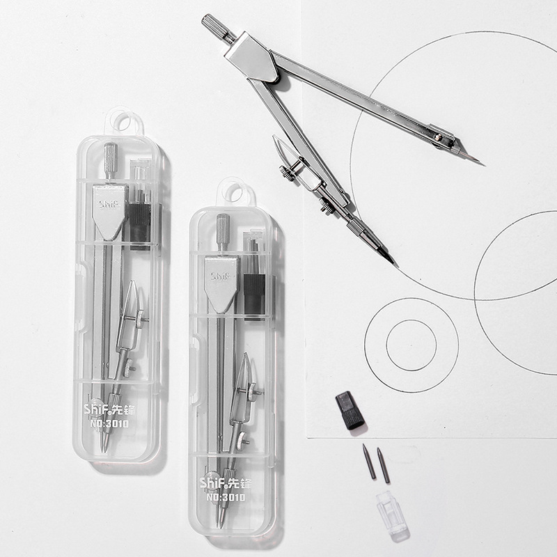 Pioneer 3010 metal stainless steel compass is a drawing and measuring tool for junior high school and primary school students to draw Specification image