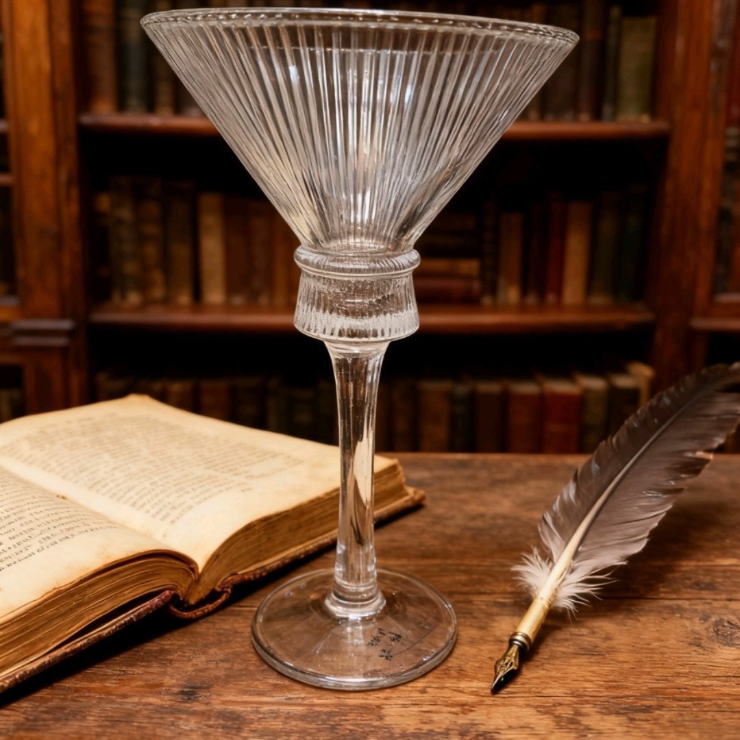 Nordic vertical striped cinched waist Ins-style wine glass, high appearance level wine glass, water glass, golden belt decanter, cocktail glass