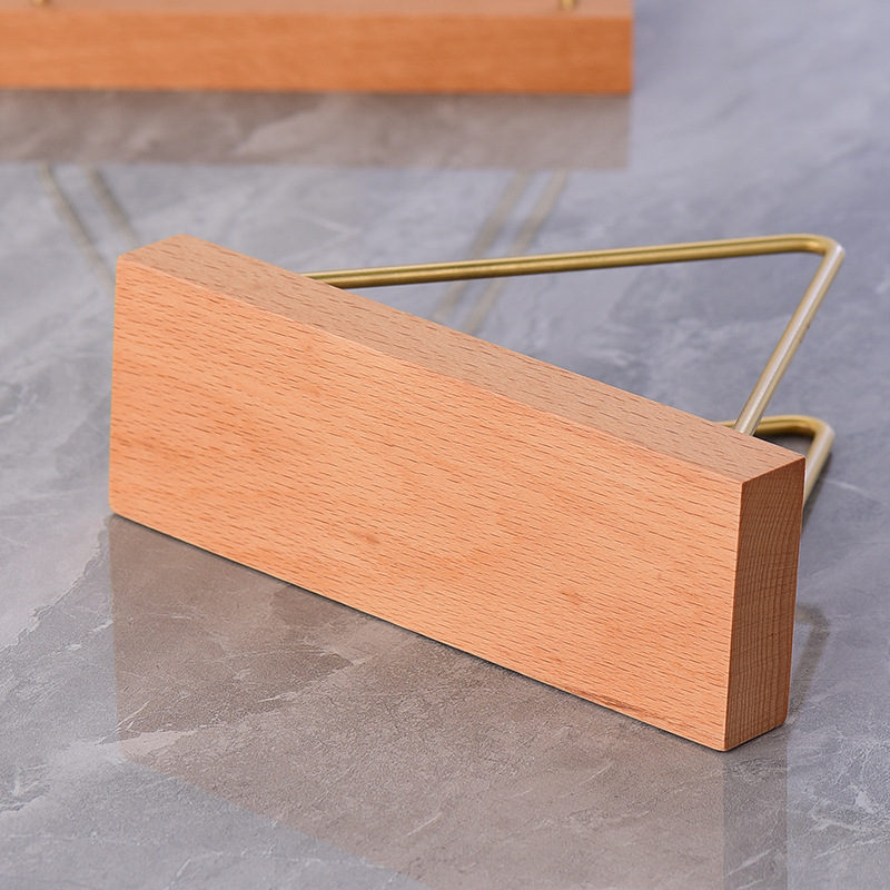 Solid wood creative vertical tissue holder, coffee shop, hotel, restaurant, milk tea shop, napkin holder, simple table tissue seat Specification image