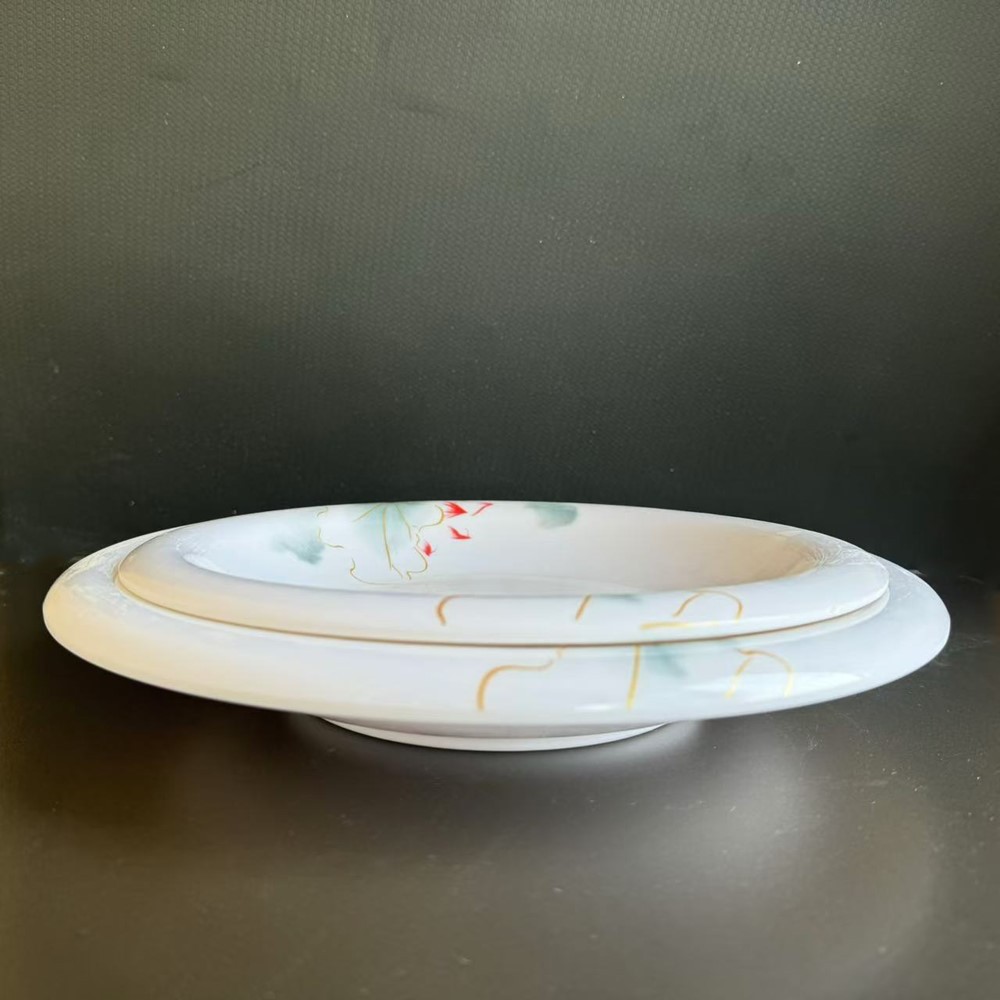 盘子/餐具/餐具盘子/西餐盘/陶瓷对花饭盘8寸C级产品图