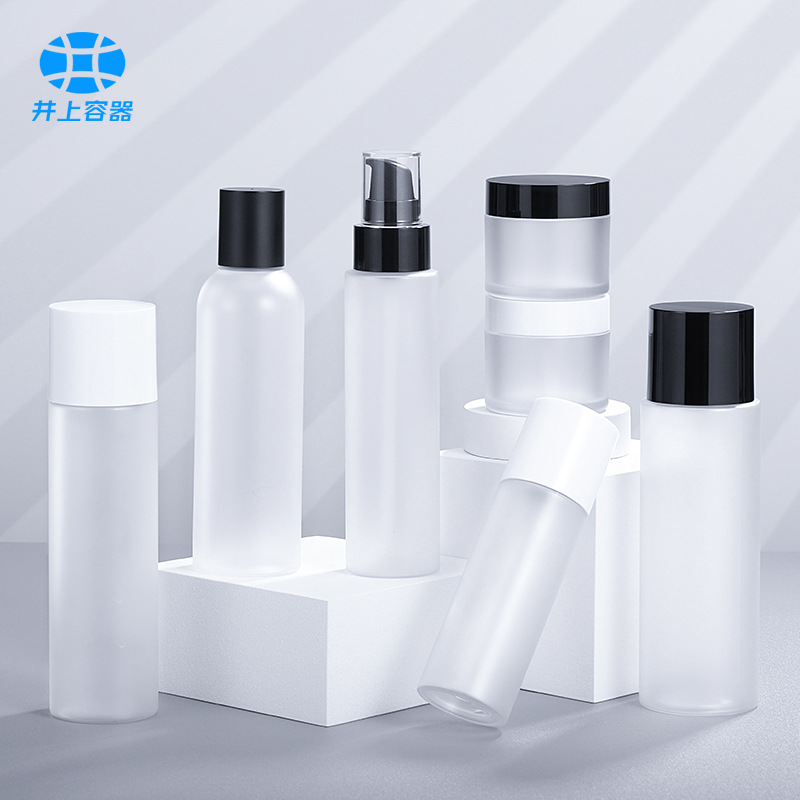 现货120ml磨砂乳液瓶化妆品爽肤水瓶200ml护肤套装pet膏霜瓶50g细节图