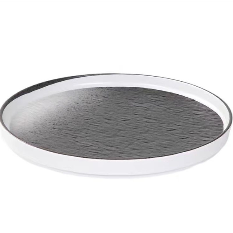 Melamine, a popular Western restaurant steak plate, a creative imitation porcelain plastic plate, a commercial hotel serving plate, and a cold dish plate for banquets Item Picture