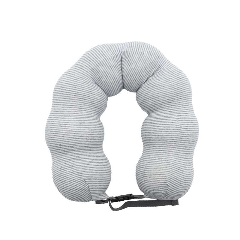 Rayas memoria de algodón almohada en forma de U casa de recreo algodón oficina de viaje protector de cuello almohada de cuello de negocios simple al por mayor Item Picture