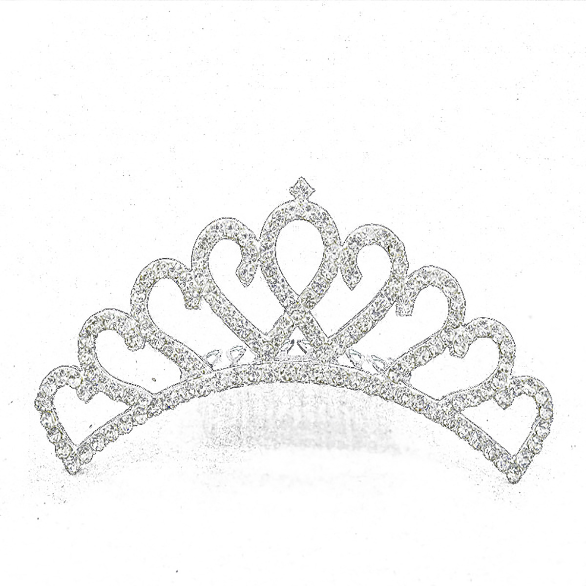 New silver diamond princess headwear, luxurious wedding dress, beauty pageant, super glittering crystal golden eagle goddess hair accessory, hair crown Item Picture