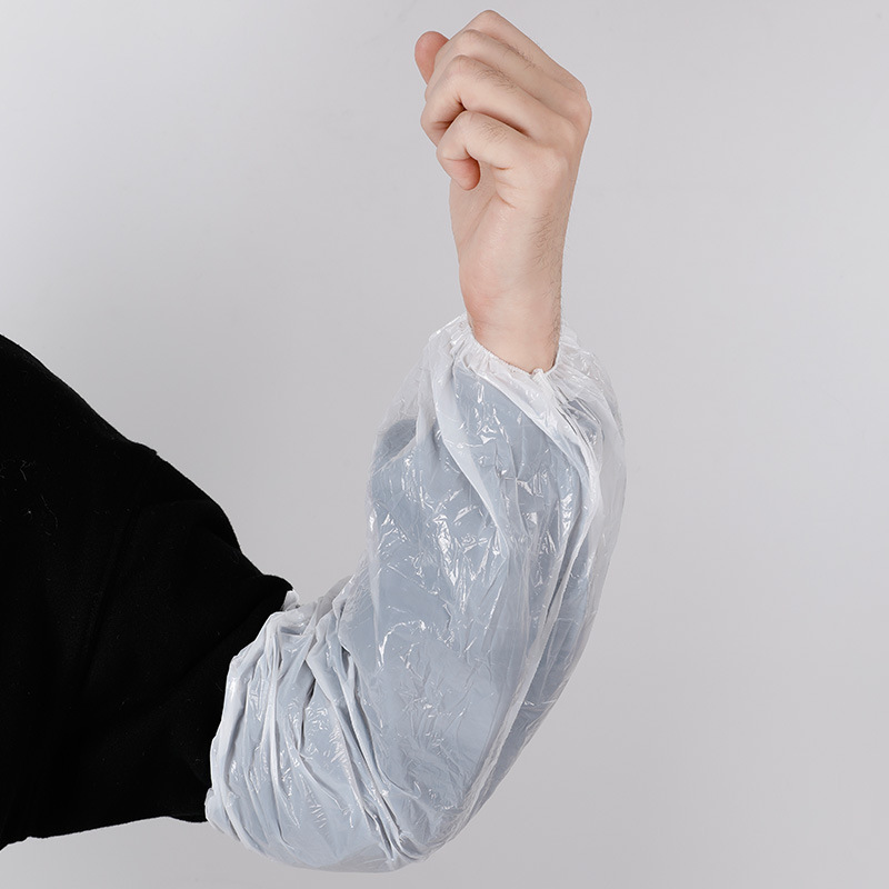 Food-grade thickened and lengthened disposable sleeve covers, waterproof and oil-proof pe men's and women's sleeve tips and sleeves, disposable sleeve protection sleeves Application Scenario