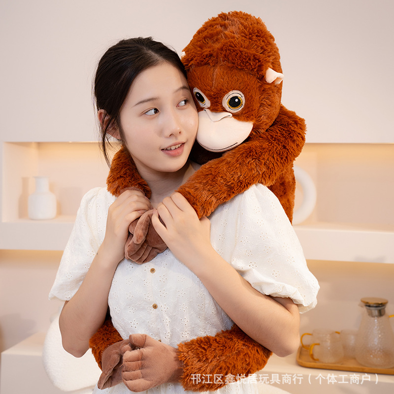 Cross-border trade gorilla ape figurines, simulated little monkey dolls, plush toys, long-armed monkeys, best-selling gifts Specification image