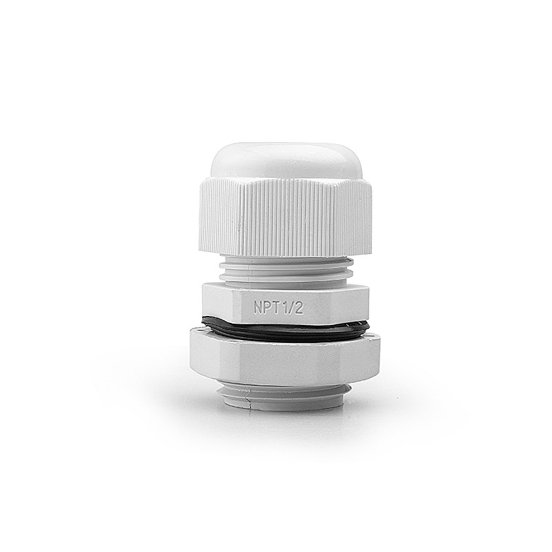 Indete NPT American-made nylon waterproof gran head, nylon flame-retardant waterproof joint, plastic non-removable protective head Item Picture