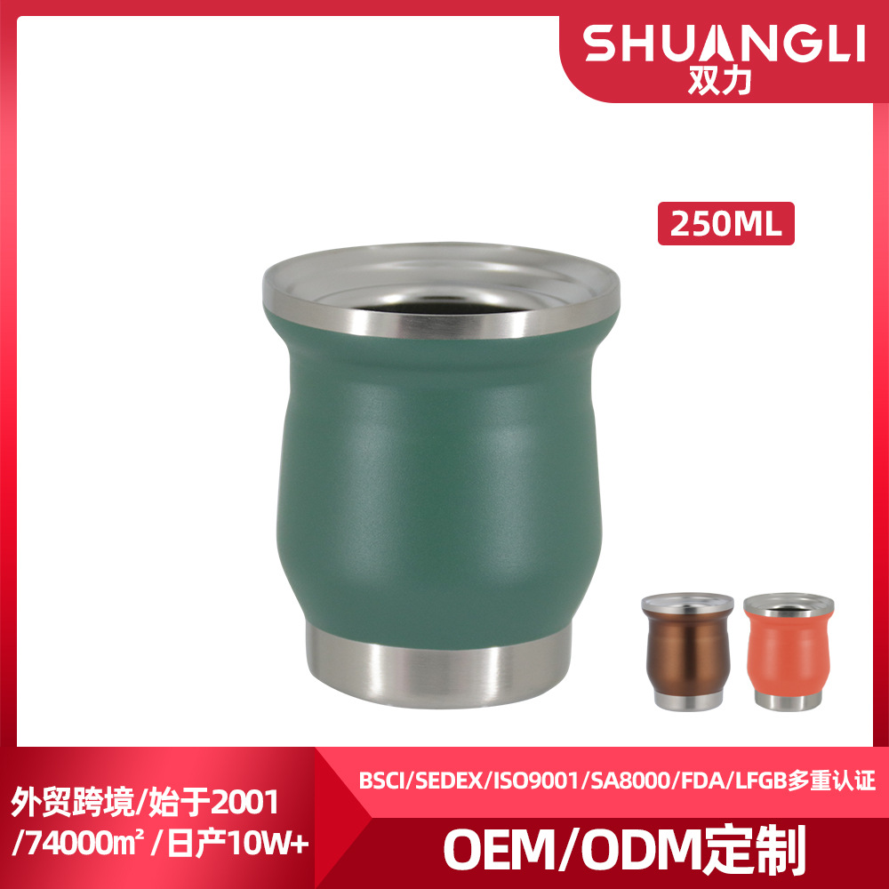 保温杯 跨境304不锈钢真空简约茶杯家用双层隔热大容量保温杯