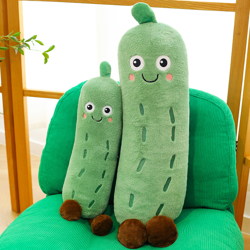 New cute and adorable cucumber throw pillow, plush toy, long strip throw pillow, bed decoration, birthday gift for children and girls details Picture