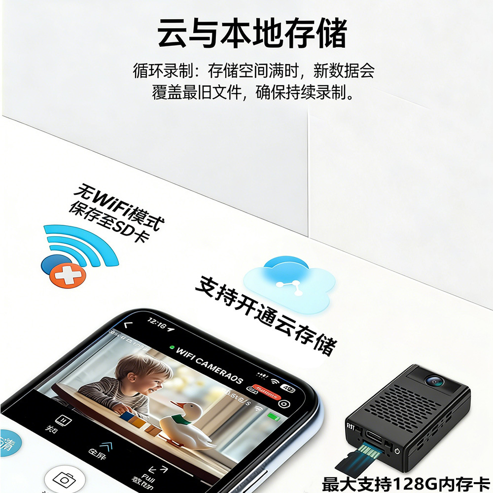 كاميرات المراقبة عالية الوضوح (WIFi)، وهي شبكة من كاميرات المراقبة، تستخدم كاميرات صغيرة تعمل في الهواء الطلق، وهي كاميرا متنقلة للرؤية الليلية ذات زاوية 180 درجة Application Scenario