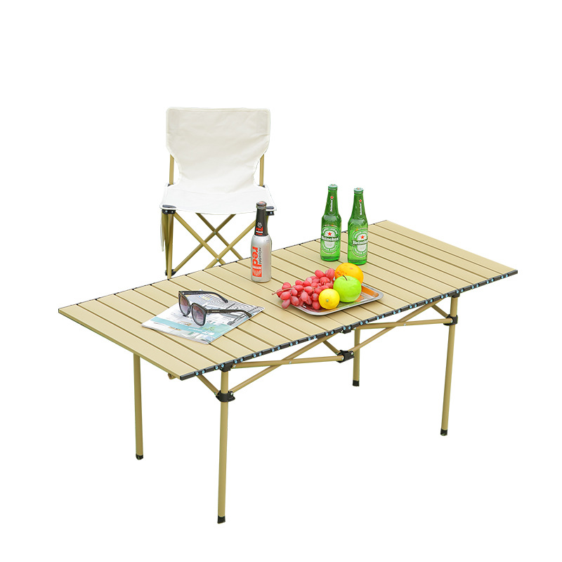 Outdoor folding table, egg roll table, portable camping table and chair set, picnic chair complete set of equipment and supplies Item Picture