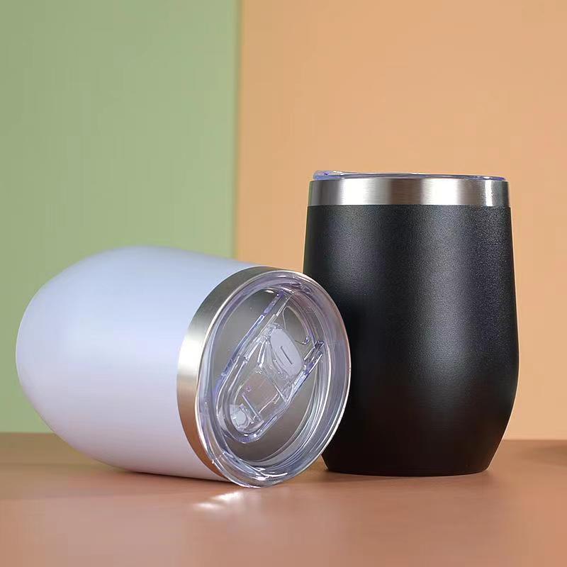 Cross-border foreign trade 12oz eggshell cup, 304 stainless steel water cup, double-layer vacuum insulated cup, U-shaped red wine and egg cup Application Scenario