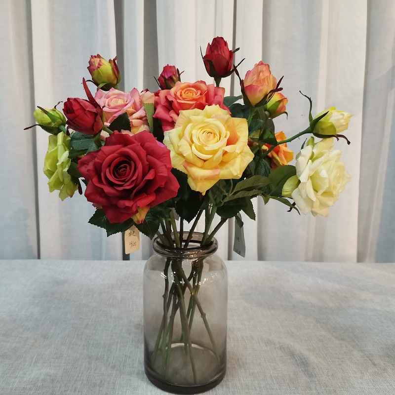 火把狂欢夜导具/仿真花/仿真花diy发饰/电镀玫瑰花/仿真玫瑰花产品图