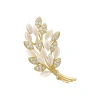 Luxurious wheat ear feather brooch, high-end pin buckle, versatile corsage, suit accessory, elegant and refined, feminine and niche Item Picture